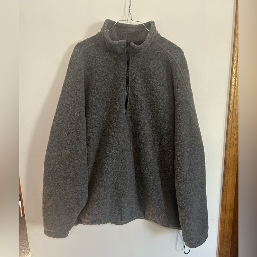 EBTEk by Eddie Bauer Men's Charcoal Half Zip-Up Sweater